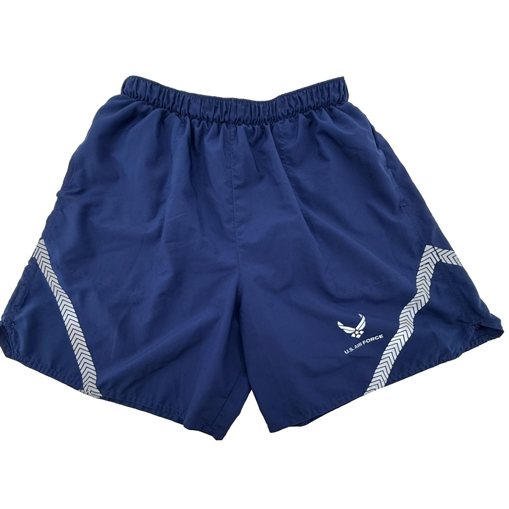 US Air Force PT Shorts Mens Medium Blue Athletic Running Training